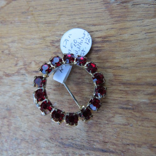 Annular red rhinestone brooch | eBay