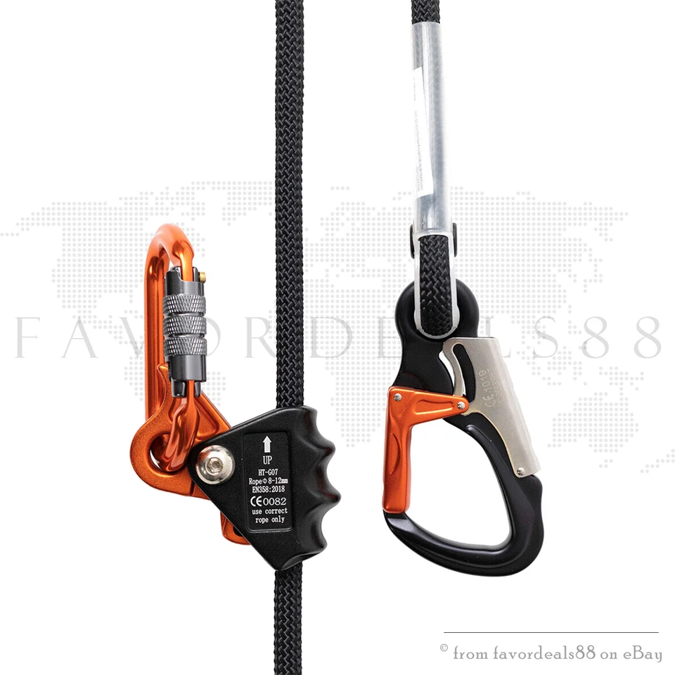 Work Positioning Lanyard 12mm Kernmantle Rope with Grip Adjuster - Image 2 of 4