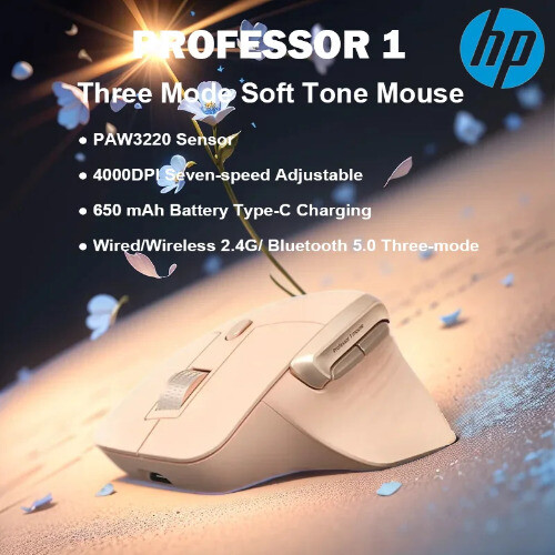 Bluetooth Wireless Mouse Three-mode Connection Light Tone Flagship Sensor