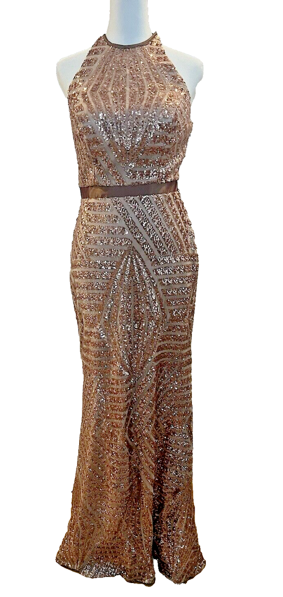 green emerald velvet dress Liana Formal Sequin Scroll Mermaid Dress main image 1