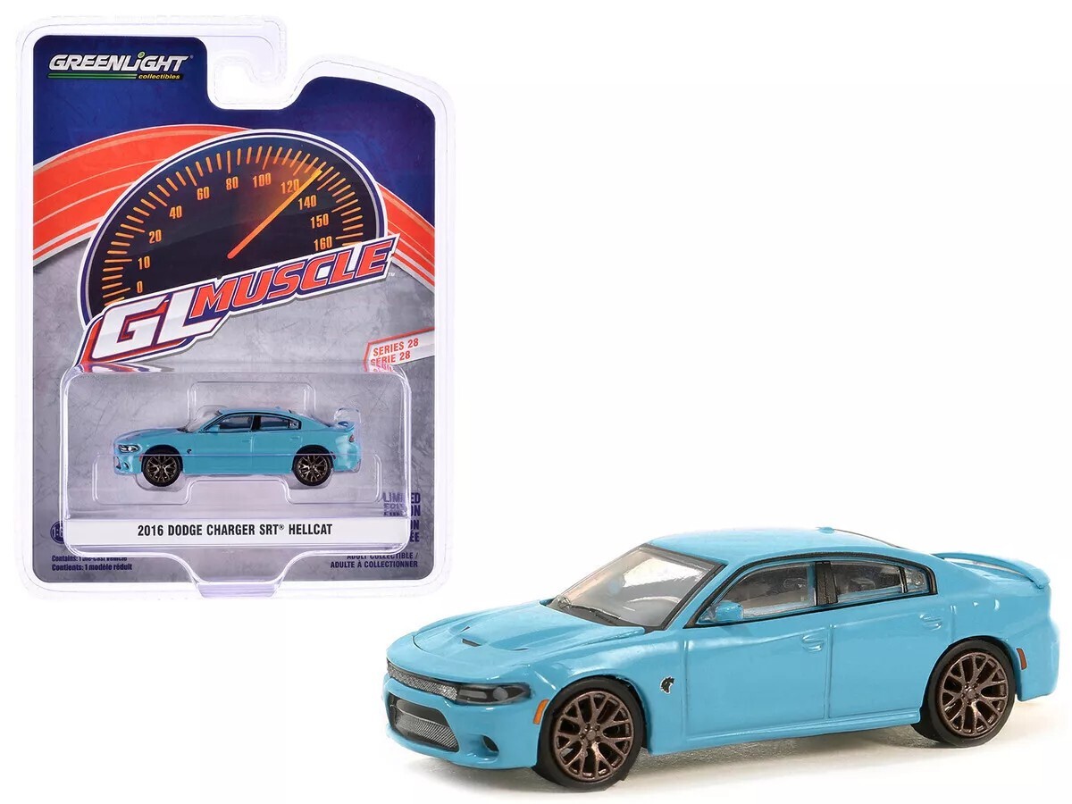 2016 Dodge Charger SRT Hellcat B5 Blue Greenlight Muscle 1/64