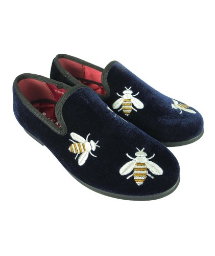 Boys Slip On Loafers with Embroidered 