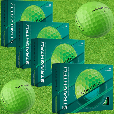 Maxfli 2025 StraightFli Golf Balls Matte Green 20% Straighter Flight Soft Feel