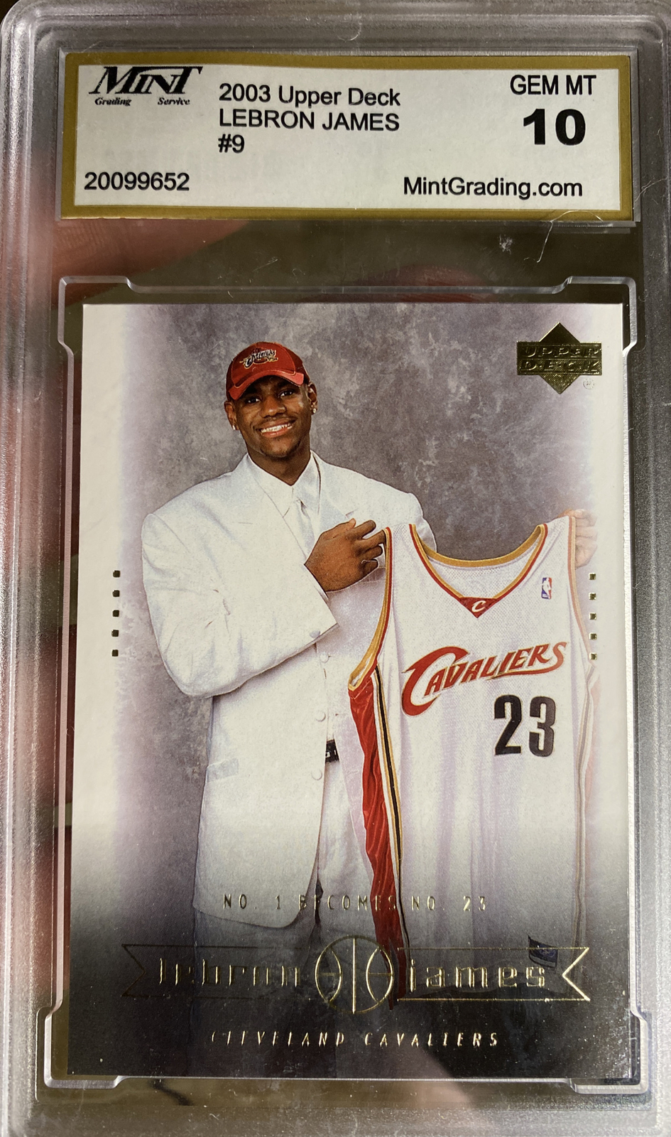 lebron james upper deck rookie debut card