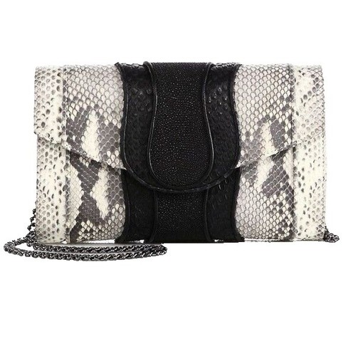 Khirma Eliazov New York Herzog Python & Stingray Clutch  display picture 1