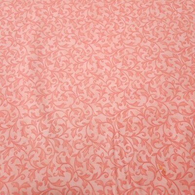 Emma Grace BTY Kathy Brown Red Rooster Leafy Vine Light Dusty Pink