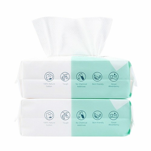 4 Pack 240 Piece Nature Cotton Travel Tissue Baby Adult Disposable Face Towel - Picture 4 of 7