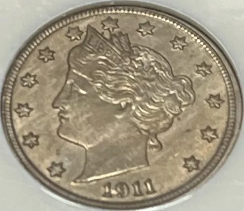 1911 LIBERTY V NICKEL NGC MS64 ..ACTUAL COIN #WSF04