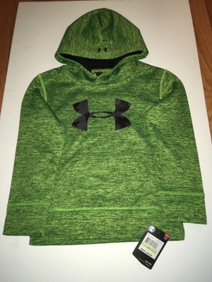 black and neon green under armour hoodie