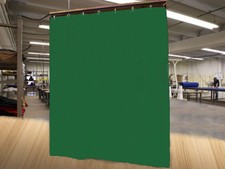 Economy Hunter Green Curtain Panel/Partition, 10 H x 4  W, Non-FR