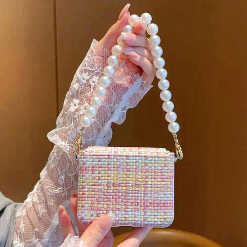 For Huawei Pura X, Luxury Hybrid Woven Pattern Bracelet Fashion Clear Cover Case - Picture 31 of 31