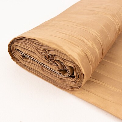 54'' x 10 yards GOLD Accordion Crinkled Taffeta FABRIC BOLT Party Decorations