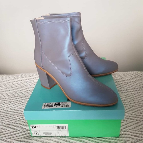 BC Footwear Blue Metallic Chic Boots for Women Size 10 - Picture 2 of 6