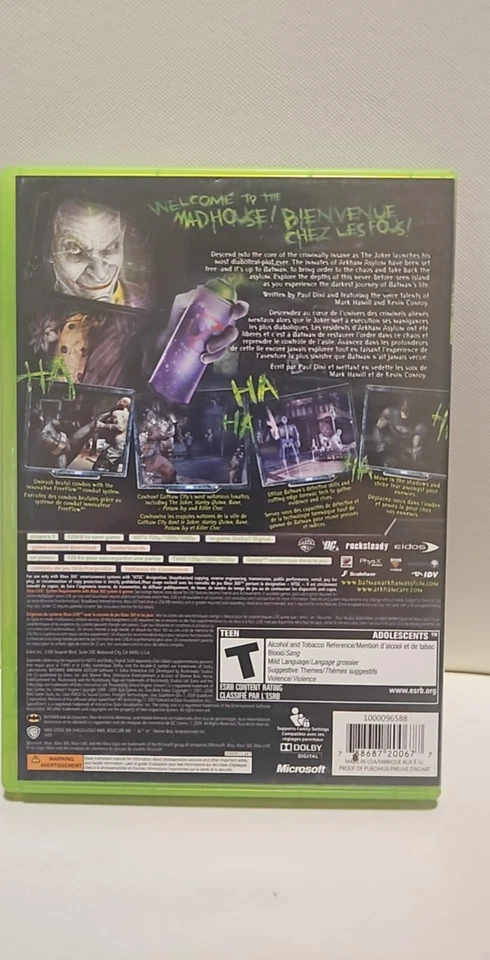 Batman: Arkham Asylum (Xbox 360, 2009) Complete - Image 2 of 3