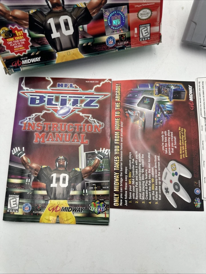 NFL Blitz (Nintendo 64, 1997) Novo na caixa 100% completo - Autêntico testado - Imagem 2 de 4