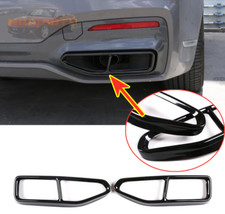 For BMW 7 Series G11 G12 19-2021 Black Steel Exhaust Muffler Tail Pipe Cover 2pc