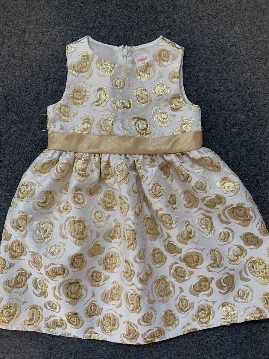 Robe Gymboree Fille 2-3 Ans - Occasion Très Bon état, Couleur Blanche Avec Motif Bleu