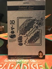 TATTERED LACE DIES OVER THE EDGE 3D ARRANGEMENT PERFECT PERIWINKLE SET 9 DIES