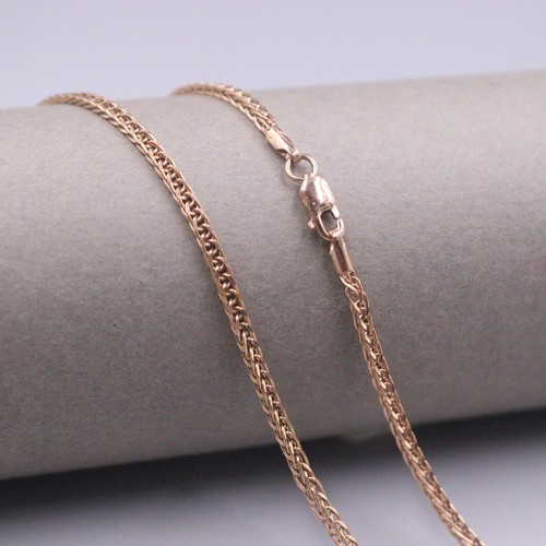 Real 18K Rose Gold Necklace 1.8mm 