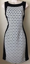 Calvin Klein Printed Front Panel Ponte Sheath Dress CD7P4709 NWT Sz 4, 6