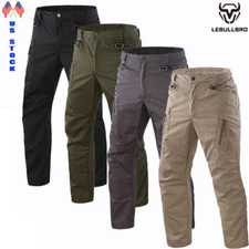 LEBULLBRO Tactical Mens Cargo Pants Work Hiking Combat Outdoor Trousers Pants