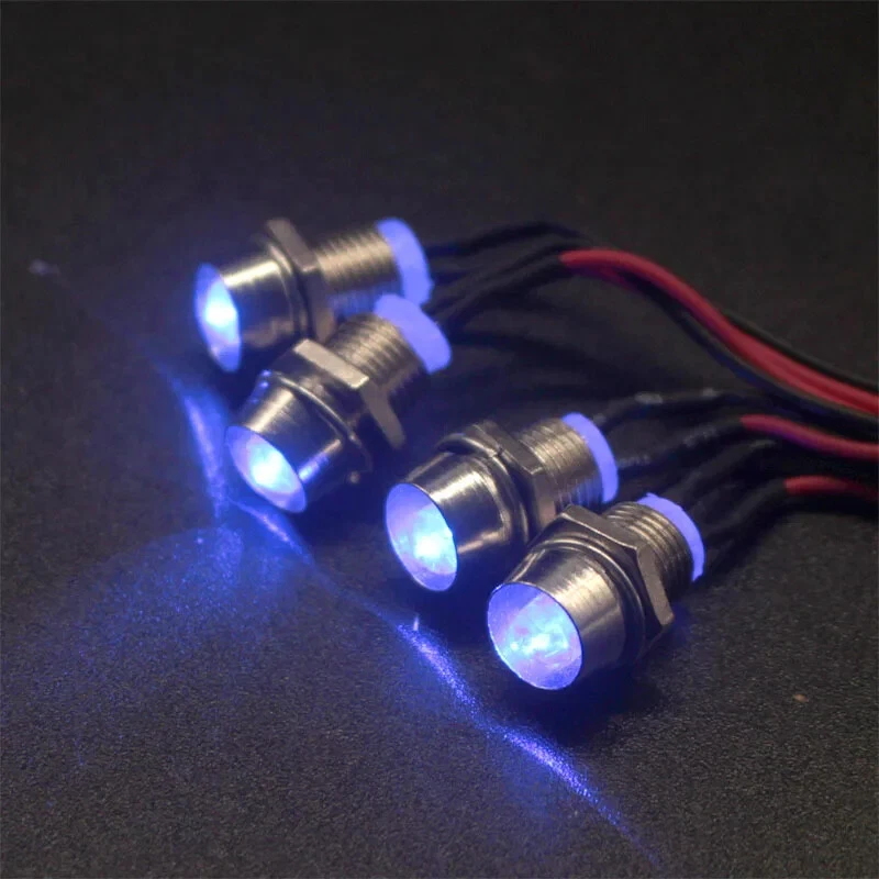 Luz LED Roja 3mm 5mm Faros Faros Luz Futaba Enchufe Para Coche Modelo RC Foto 4 de 4