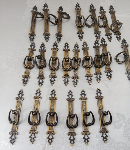 Madeira Cabinet Ring Pulls Backplate Grannycore Lot of 28 - Picture 3 of 3
