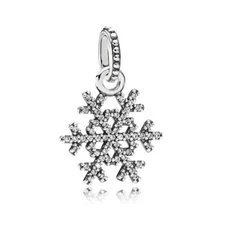 Pandora Sterling Silver Winter Kiss Snowflake Christmas Charm 390354CZ