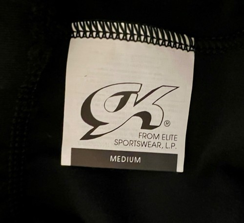 GK WARM UP CHILD MEDIUM BLACK COTTON/SPANDEX BOOT CUT ICE SKATE ATHLETIC PANTS M - Picture 8 of 9
