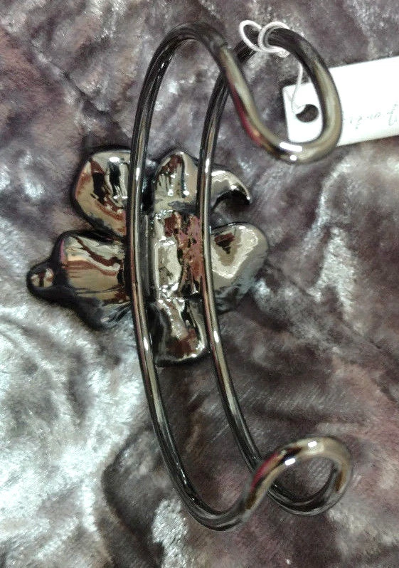 Brazalete Brazalete Flor Peltre Rubí Rojo Rosa Audaz Brillante Estrás Cristal Foto 4 de 4