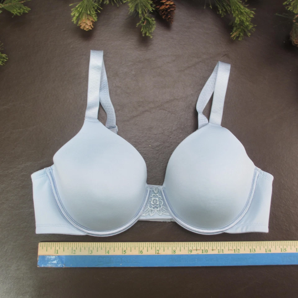 Sujetador Vanity Fair 36C azul bebé acolchado con aros cierre ajustable trasero Foto 2 de 4