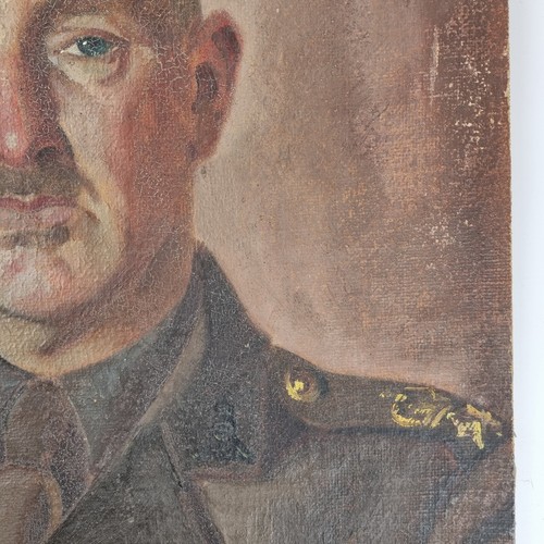 Signed Oil On Board WW2 Portrait Of A Military Officer Dated 1944 - Picture 5 of 12