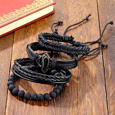 Pulseras Para Hombre Mujer Fina De Moda Esclava Brazalete Men De Cuero