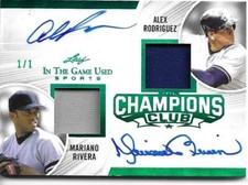 2020 Leaf ITG Used Sports RODRIGUEZ Dual RIVERA Jersey Auto 1/1 Champions Club