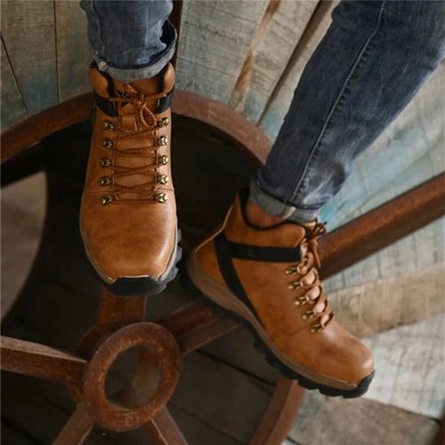 Mens Waterproof Work Boots Steel Toe shoes Safety Shoes Indestructible Non Slip - Picture 4 of 19
