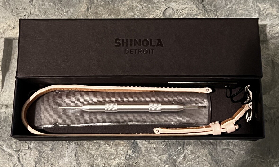 Shinola Birdy 8mm Double Wrap Leather Watch Band Strap Soft Blush