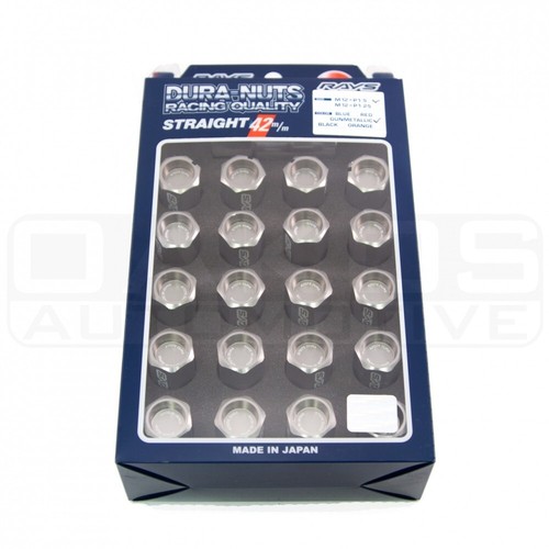 Rays Dura-Nut L42 Straight Type Lugs (12x1.5mm, 16 Lugs + 4 Locks, Gunmetallic) - Picture 5 of 6