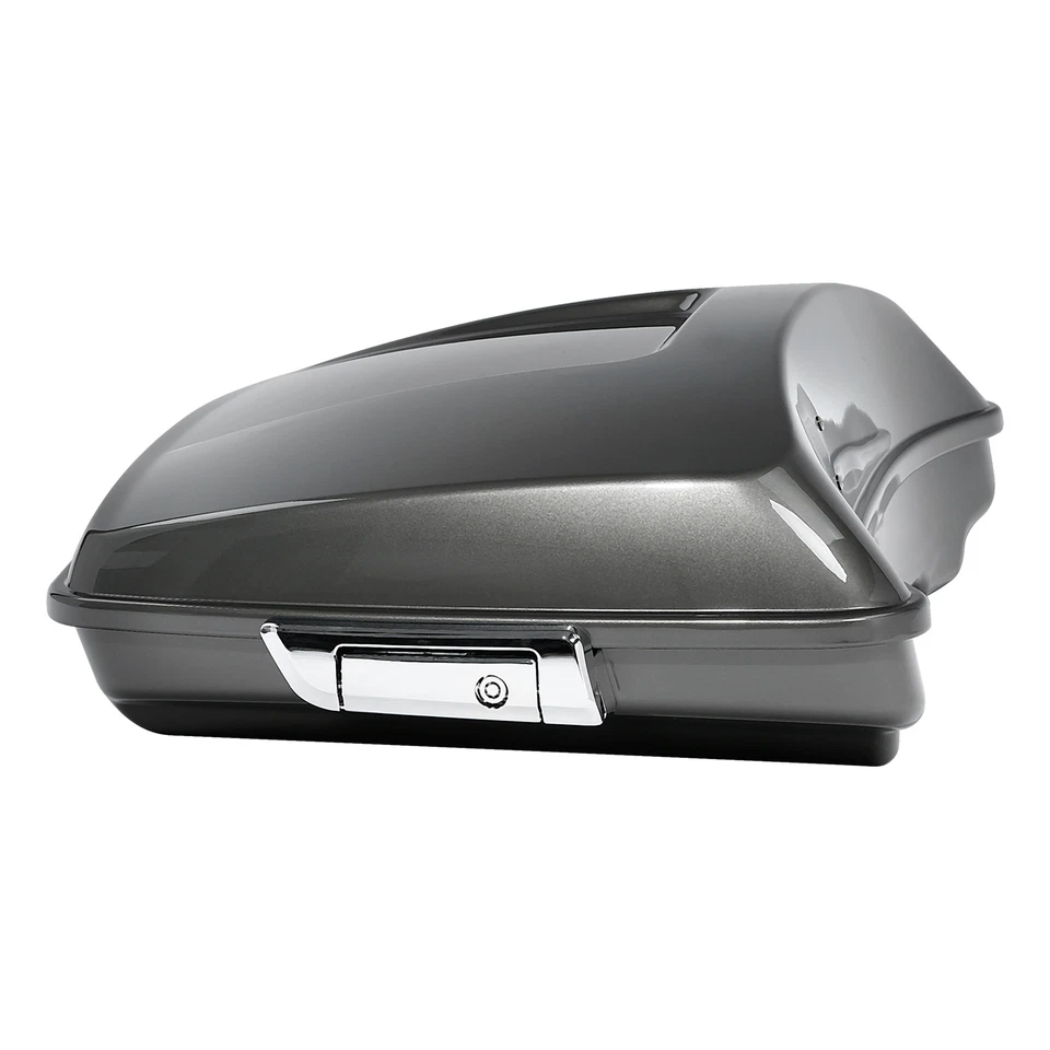 Baúl de afeitar apto para Harley Touring Street Glide FLHX 14-25 gris industrial Foto 2 de 4