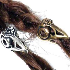 Haarschmuck Bartring Rabe 925Silber od.Bronze...