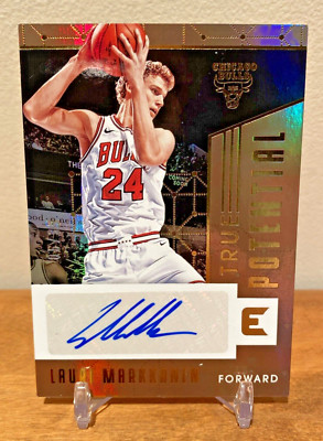 Lauri Markkanen Rookie Auto, 2017-18 Essentials True Potential Auto #5/35, Bulls