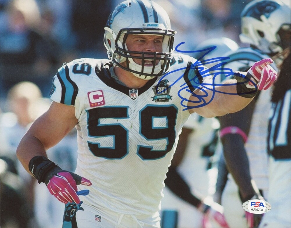 Luke Kuechly Signed Panthers 8x10 Photo PSA COA A1 