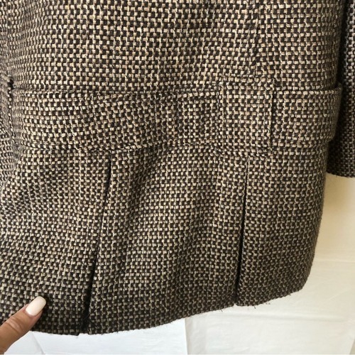 American Rag Wool Coat Women’s Trench Tweed Look Academia Brown Preppy Warm - Picture 12 of 12