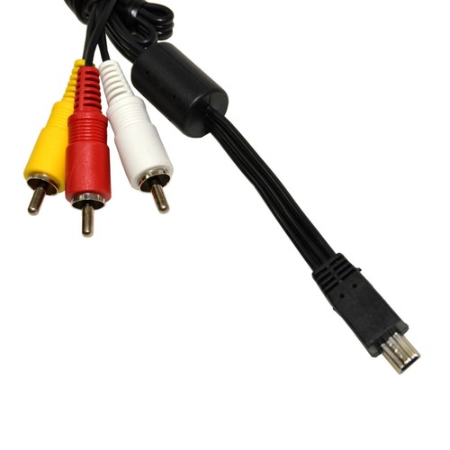 Cable de audio y video Mini USB a 3 RCA AV para cámara digital Canon serie EOS - Imagen 2 de 2