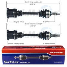 SurTrack Pair Set of 2 Front CV Axle Shafts For Toyota Camry Celica GAS