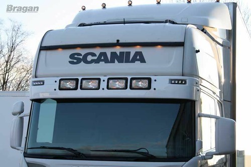Sunvisor For Scania 4 Series Topline Smoked Tinted Acrylic Wind Sun Rain Shade - Picture 4 of 5