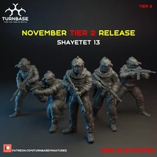 Turnbase Miniature Modern Israeli IDF Shayetet 13 Special Forces Spectre 28mm 3D