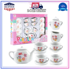 Liberty Imports 16 Piece Rose Flower Miniature Porcelain Ceramic Tea Set | Kids