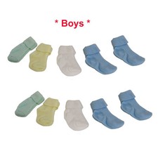12 pair EK Infant Baby 0-9 months Socks Assorted Colors NEW