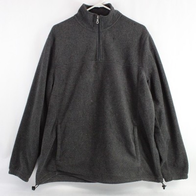 Croft & Barrow Herren Grau Fleecejacke Größe L 100% Polyester