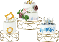 Nuptio TortenstäNder Gold Mit Acrylplatte, 30Cm Cupcake StäNder Metall
